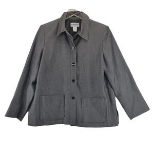 Pendleton Women's Lightweight‎ Jacket Size 14 Petite Silvery Gray